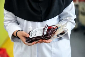 استقرار پایگاه سیار سازمان انتقال خون در نیکان سپید